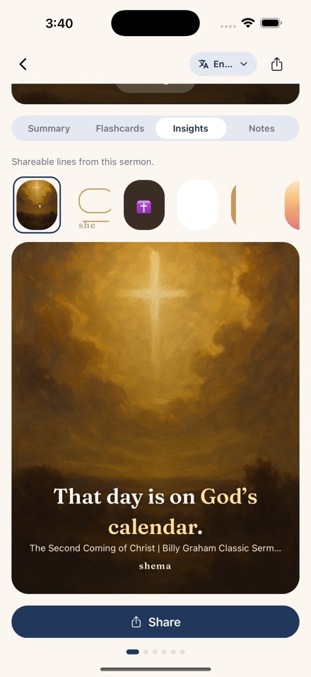 Shareable verse cards