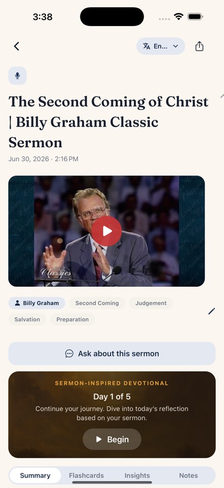 A sermon imported into Shema