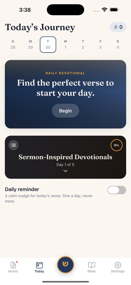Daily devotional journey
